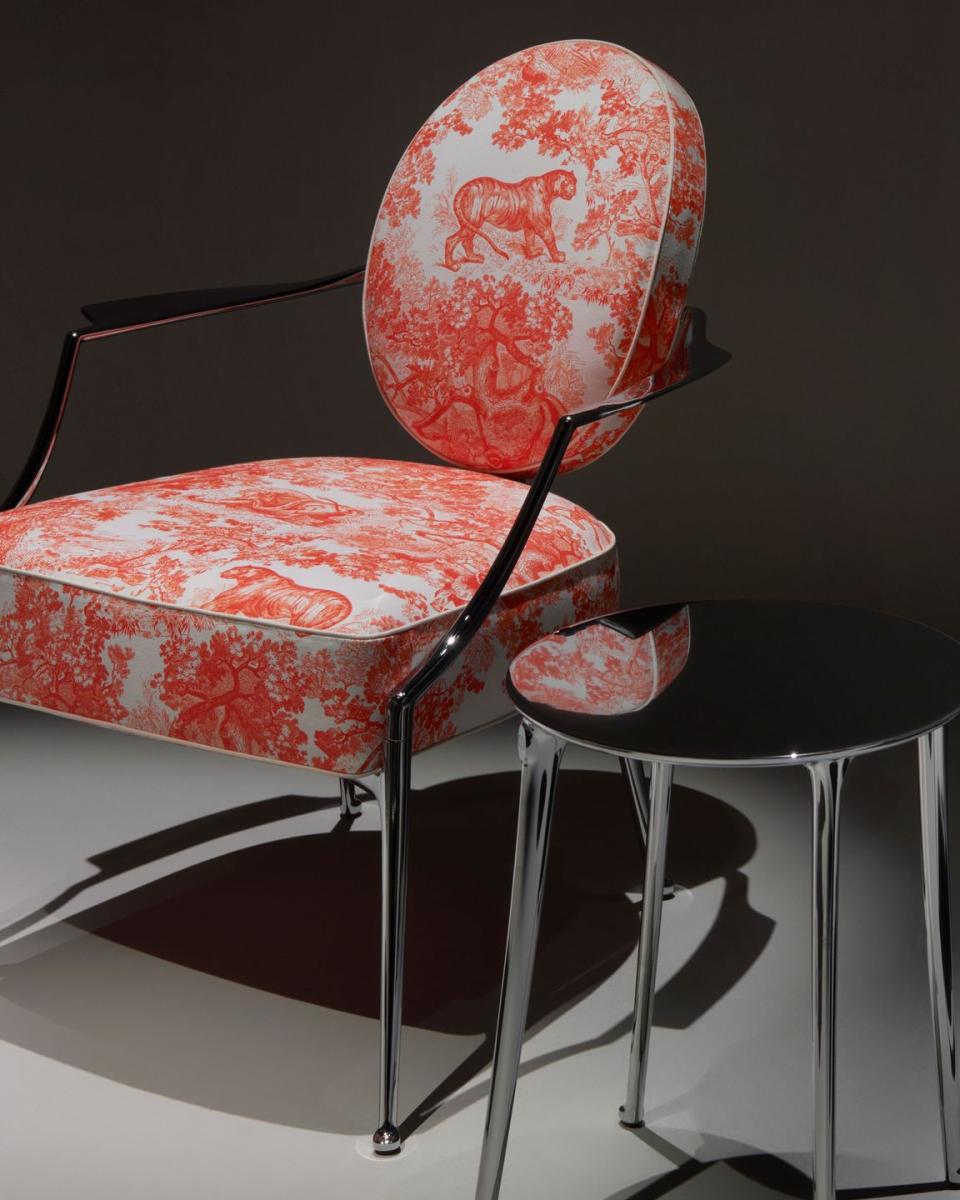 monsieur dior armchair and table by philippe starck