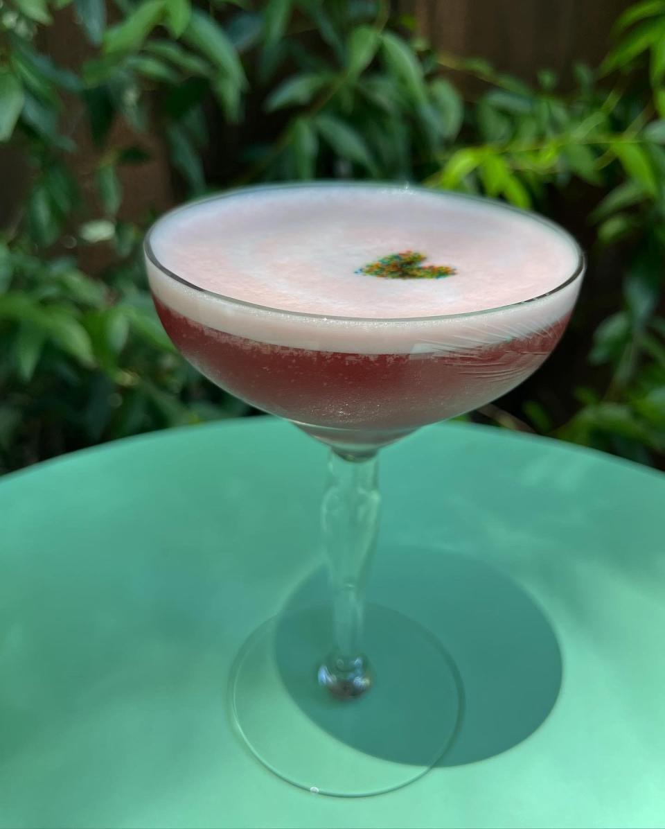 The Publicly Private cocktail made at Tern Club for its 6/16 fundraiser for Publicly Private, a nonprofit organization supporting people in the LGBTQ community.