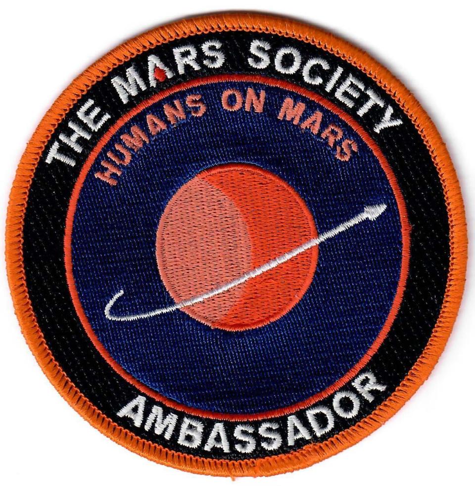 A badge for the Mars ambassador program