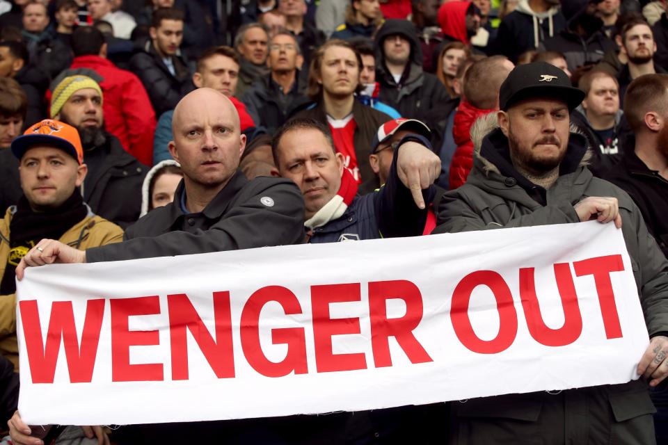 <p>Arsene Wenger protesters made themselves known at the Hawthorns </p>