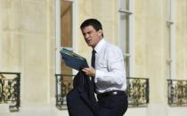 French Prime Minister Manuel Valls arrives for a meeting at the Elysee Palace on Greece