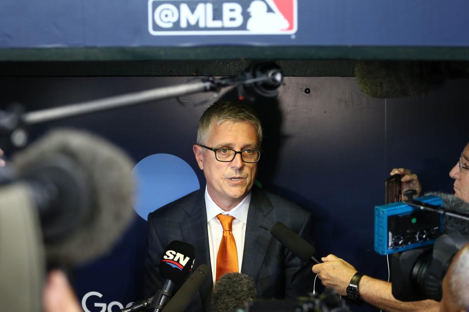 Former Astros GM Jeff Luhnow received a one-year suspension by MLB for his role in the cheating scandal.