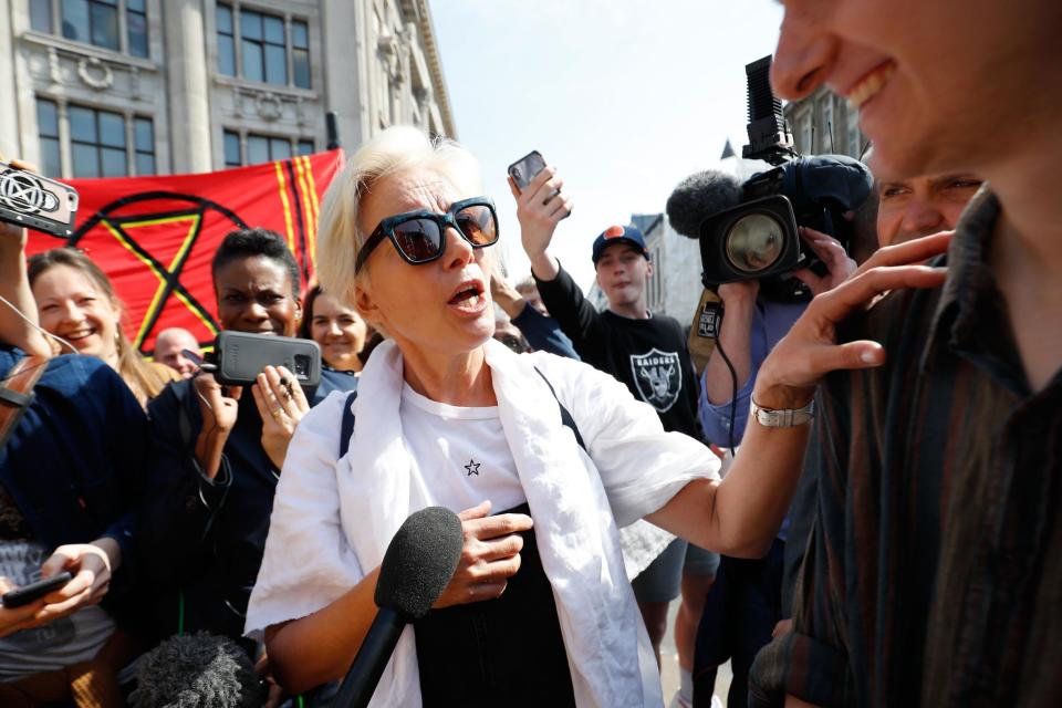 Dame Emma speaks to reporters (AFP/Getty Images)