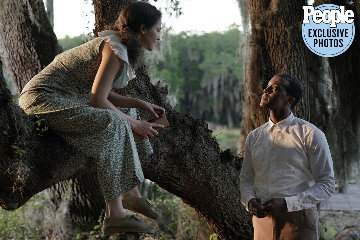 A Jazzman's Blues, (L to R) Solea Pfeiffer as Leanne and Joshua Boone as Bayou