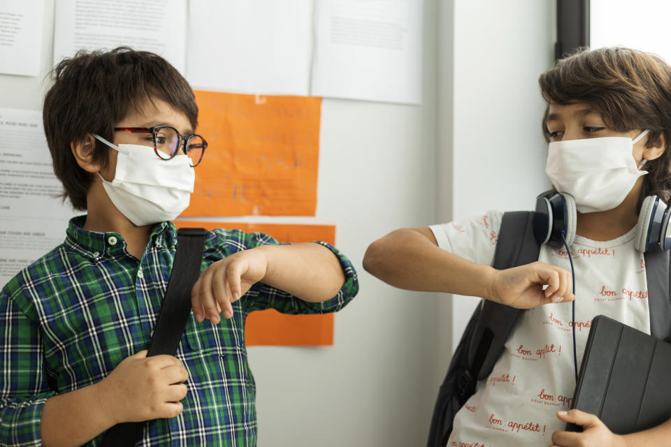 Dr Smart advises that meeting a friend before starting classes can help ease anxiety (posed by models, Getty)