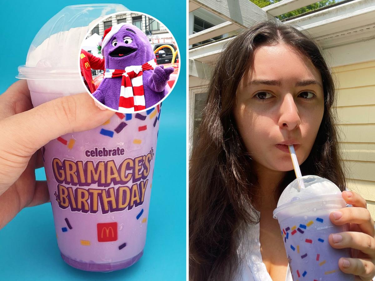 We tried the purple Grimace milkshake from McDonald's and still can't