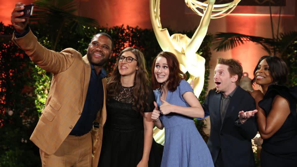 Anthony Anderson, Mayim Bialik, Rachel Brosnahan, Seth Green and Niecy Nash at a previous Emmy event. - Matt Sayles/Invision/AP