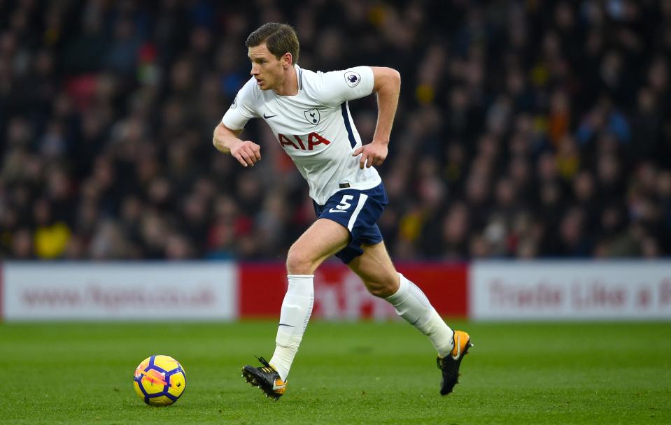 Jan Vertonghen repelled attack after Arsenal attack