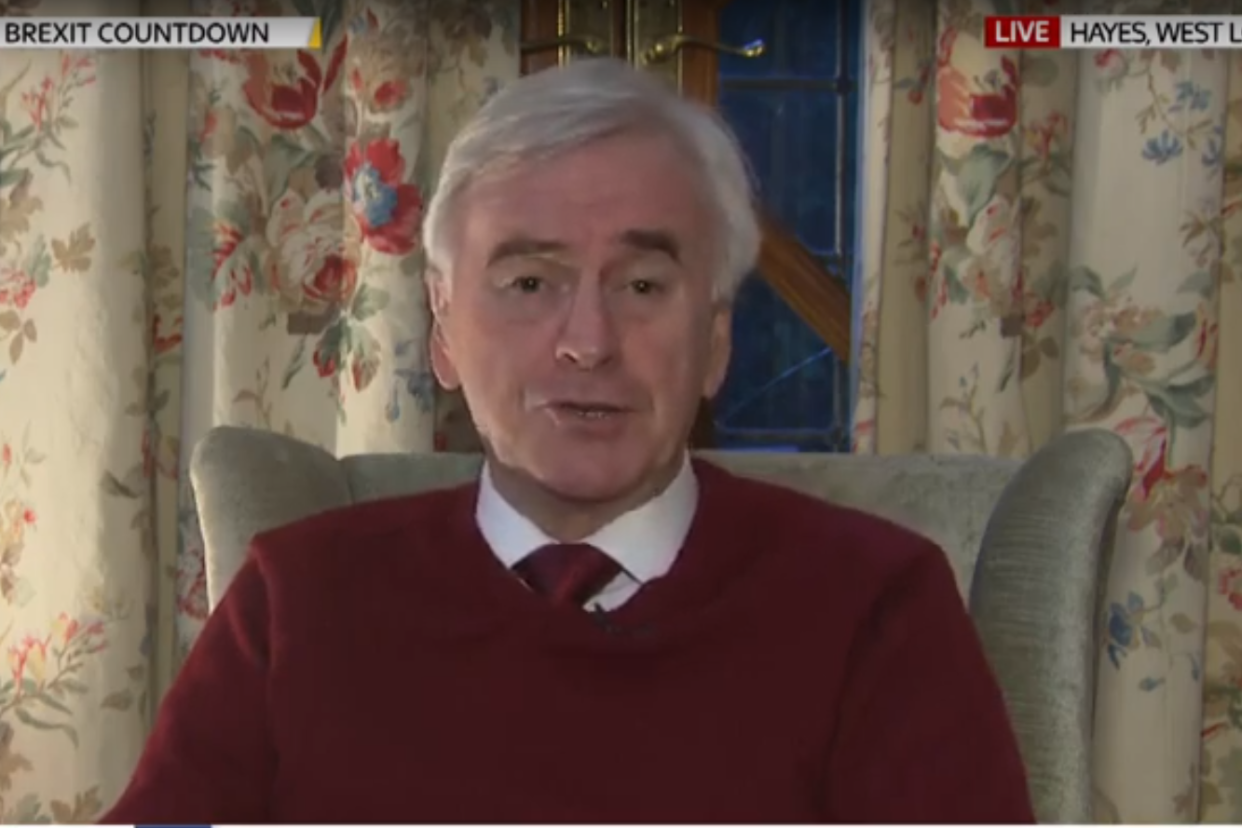 John McDonnell says he doesn't expect Labour MPs to vote for Boris Johnson's new deal despite numbers being 'pretty close': Sky News