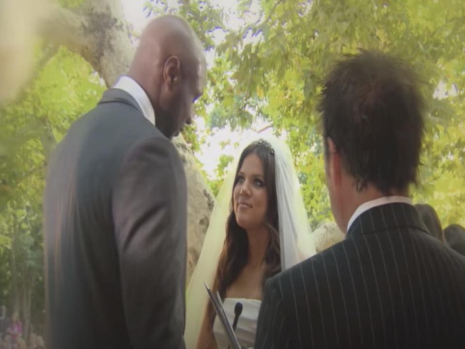 promotional clip from keeping up with the kardashians khloe and lamar wedding special