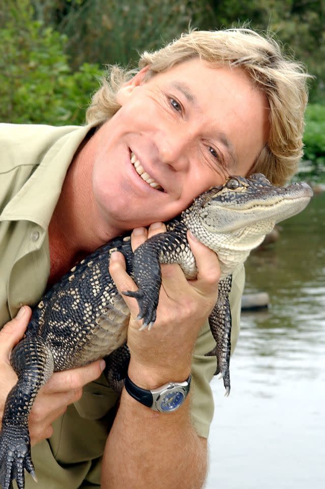 Ein altes Foto von Steve Irwin bestätigt die Ähnlichkeit. Foto: Getty Images