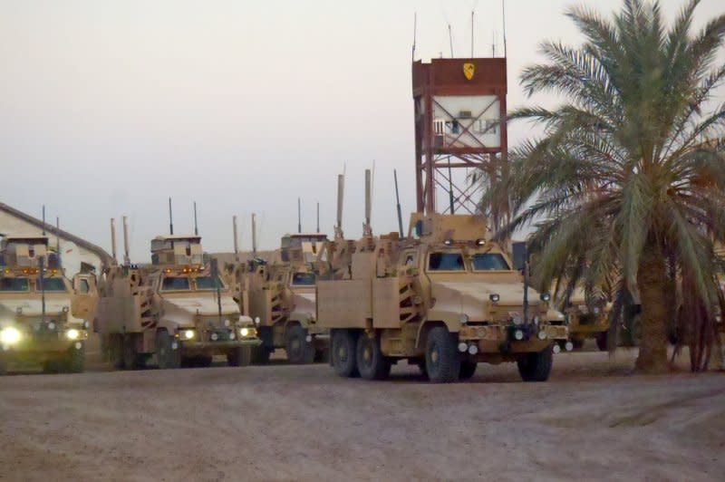 Iraq's Camp Kalsu, shown here in 2011 while it was still a U.S. military forward operating base, was rocked by a series of explosions overnight Saturday in which one person was killed and eight injured. The victims were members of the Iranian-backed Popular Mobilization Forces. File Photo by Capt. Michael Lovas/U.S. Army