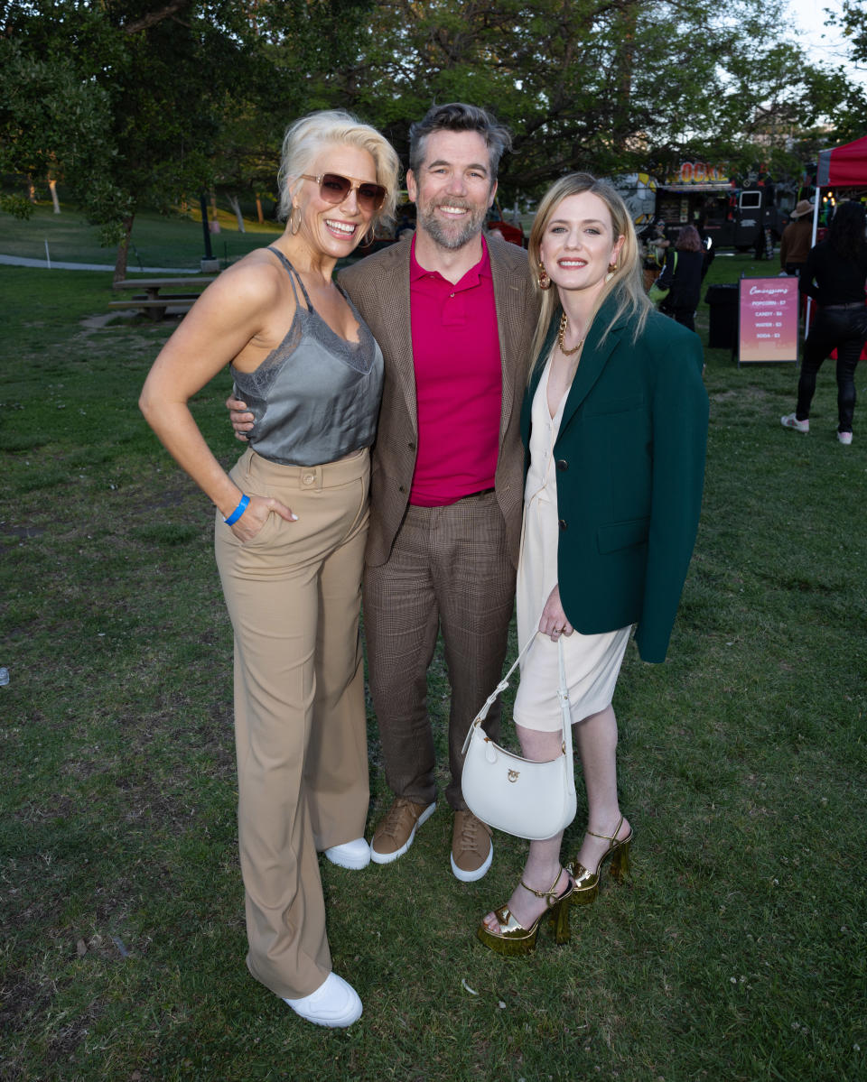 Hannah Waddingham, Patrick Brammall and Harriet Dyer