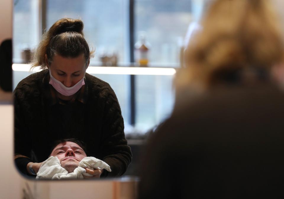 <p>Sourcing protective gloves have also become an issue for some hair salons</p> (PA)