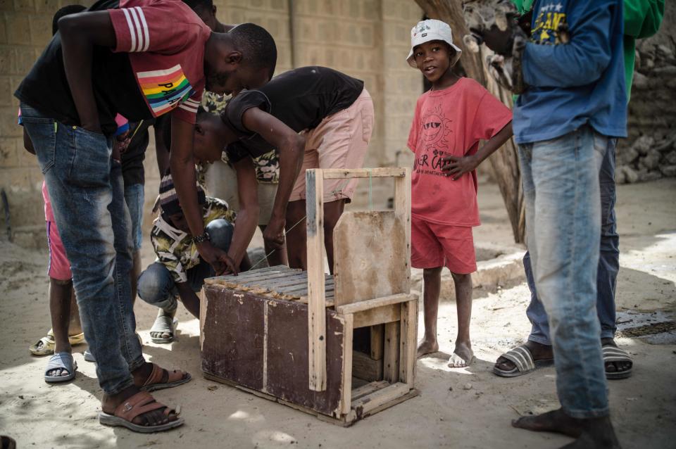 <p>Las estrategias para cazarlos son variadas, aunque la más común es esta caja que tiene un trozo de cordero como cebo con la que atraen a los felinos. (Photo by FLORENT VERGNES/AFP via Getty Images)</p> 