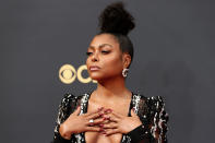 <p>"Stepped out tonight," the <a href="https://people.com/tag/taraji-p-henson/" rel="nofollow noopener" target="_blank" data-ylk="slk:actress and presenter;elm:context_link;itc:0;sec:content-canvas" class="link ">actress and presenter</a> — <a href="https://people.com/tv/2021-emmy-awards-taraji-p-henson-teases-possible-music-album/" rel="nofollow noopener" target="_blank" data-ylk="slk:who teased the possibility of releasing an album;elm:context_link;itc:0;sec:content-canvas" class="link ">who teased the possibility of releasing an album</a> — captioned one of many gorgeous shots she shared on <a href="https://www.instagram.com/p/CUBW-Eyvt3d/" rel="nofollow noopener" target="_blank" data-ylk="slk:Instagram;elm:context_link;itc:0;sec:content-canvas" class="link ">Instagram</a> before heading to the big event. And that she did in a glimmering Elie Saab gown which she topped off with a gorgeous knot coiffed by hairstylist <a href="https://www.instagram.com/tymwallacehair/?hl=en" rel="nofollow noopener" target="_blank" data-ylk="slk:Tym Wallace;elm:context_link;itc:0;sec:content-canvas" class="link ">Tym Wallace</a> using the star's <a href="https://people.com/style/taraji-p-henson-adds-to-her-haircare-line-and-shares-self-care-routine/" rel="nofollow noopener" target="_blank" data-ylk="slk:hair care;elm:context_link;itc:0;sec:content-canvas" class="link ">hair care</a> line.</p>