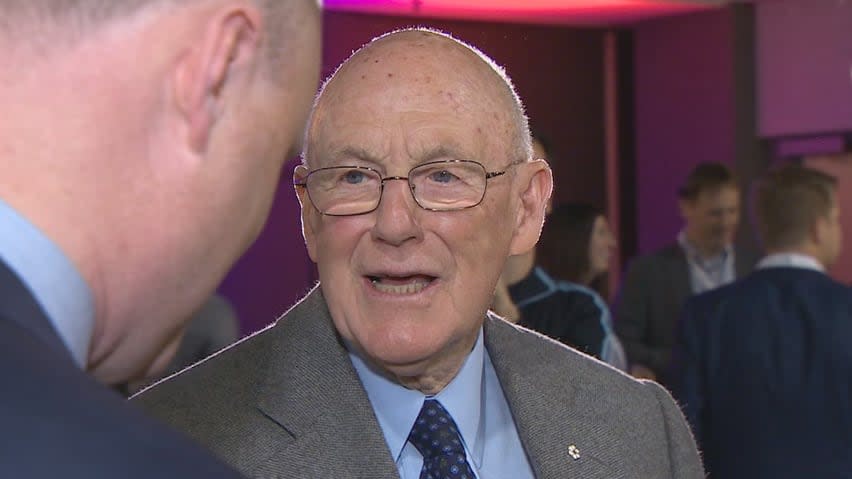 Leaders from New Brunswick's political and business worlds are remembering Arthur Irving, who died Monday at 93. (Michel Corriveau/Radio-Canada - image credit)