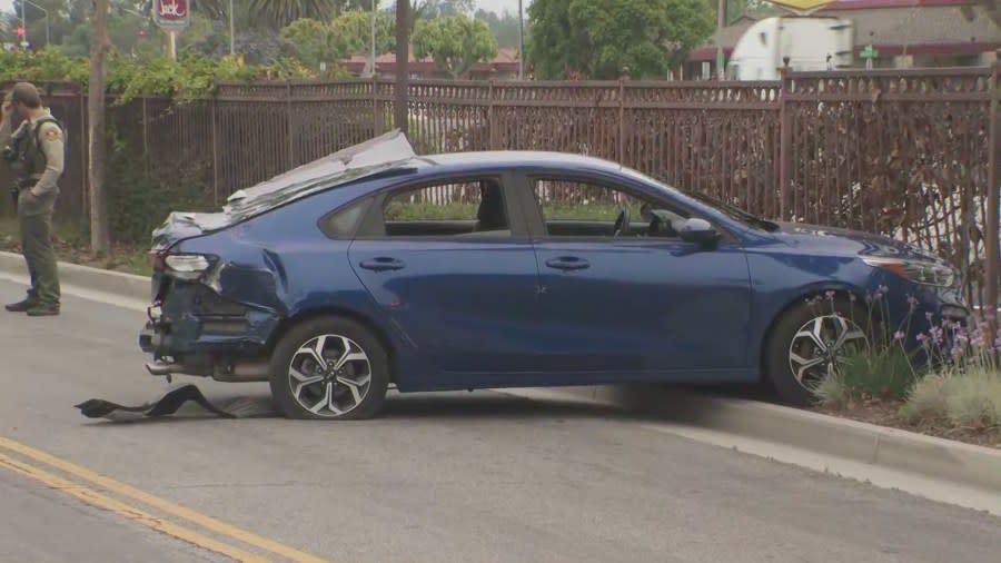 Authorities in Ventura County are investigating after a group of thieves burglarized a gun store early Monday, July 1, 2024. (KTLA)