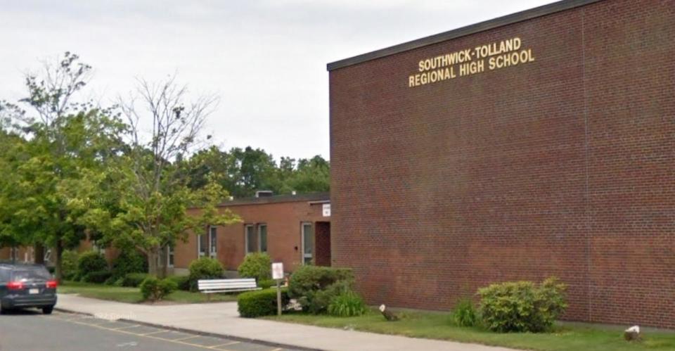 PHOTO: In this screen grab from Google Maps Street View, Southwick-Tolland Regional High School is shown in Southwick, Mass. (Google Maps Street View)