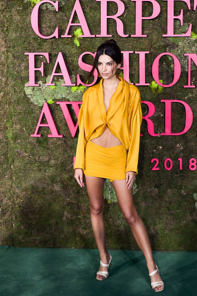 Emily Ratajkowski at the Green Carpet Fashion Awards 2018