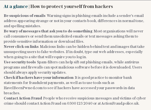 At a glance | How to protect yourself from hackers