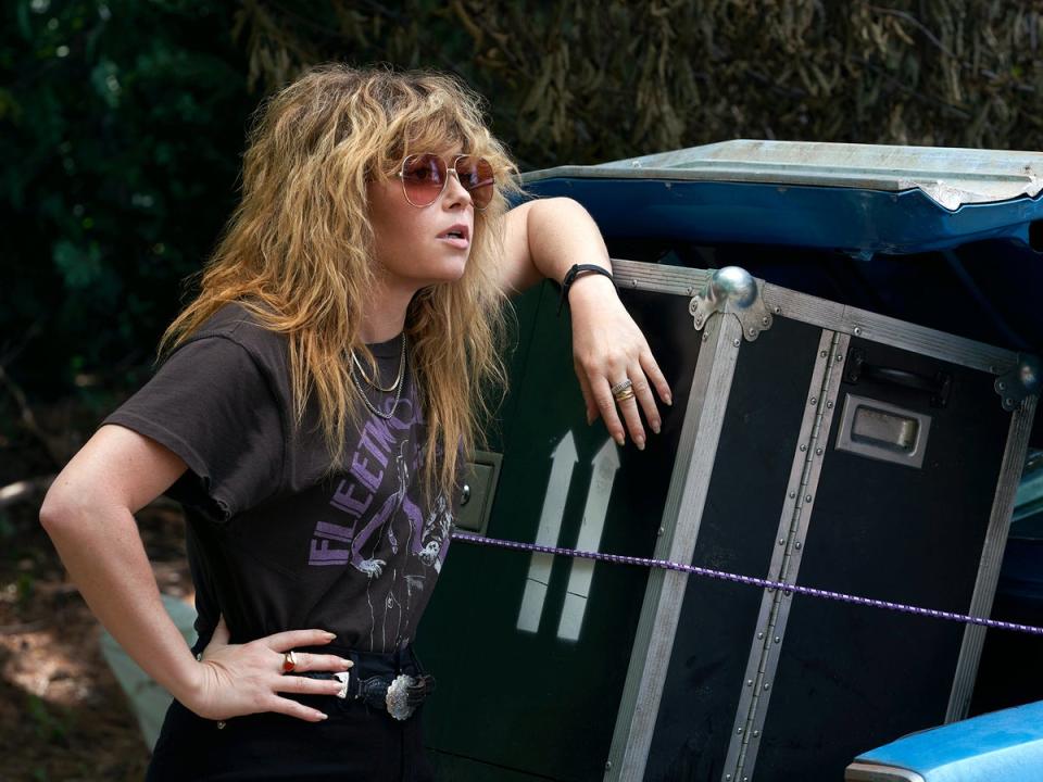 Natasha Lyonne sleuthing in ‘Poker Face' (Karolina Wojtasik/Peacock/Sky)