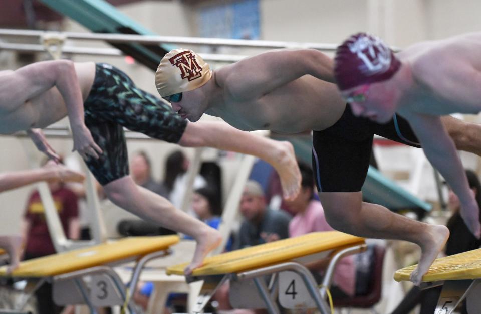 Teams competed in the District 16-4A swimming and diving championships at Tuloso-Midway High School on Saturday, Jan. 21, 2023.