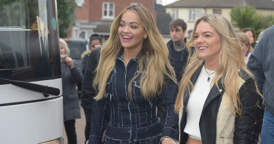 Rita joins X Factor finalist Louisa Johnson at her homecoming in Essex (Copyright: Martin Dalton/REX/Shutterstock)