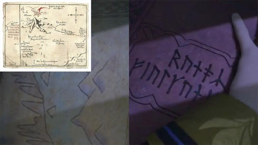 The runes in the book that the King and Queen of Arendelle refer to at the start of the film were inspired by the same runes used in 'The Lord of the Ring’s. The map that falls out also looks suspiciously like the one used in ‘The Hobbit'.