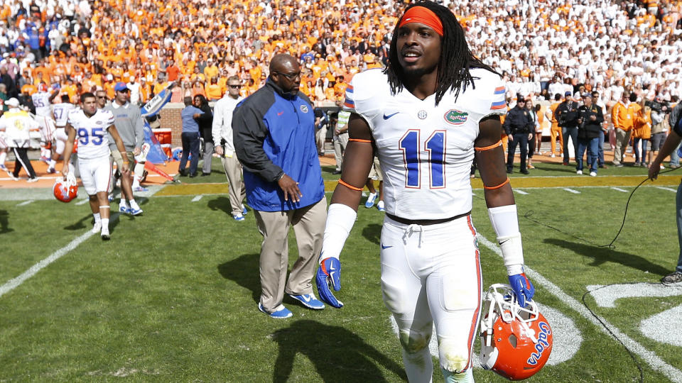 Neiron Ball, pictured here after a game for the Florida Gators in 2014.