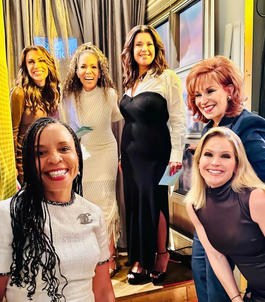 Godwin (left), who is backstage at ABC’s “The View,” stepped down on Sunday night. @newsmom8 / Instagram