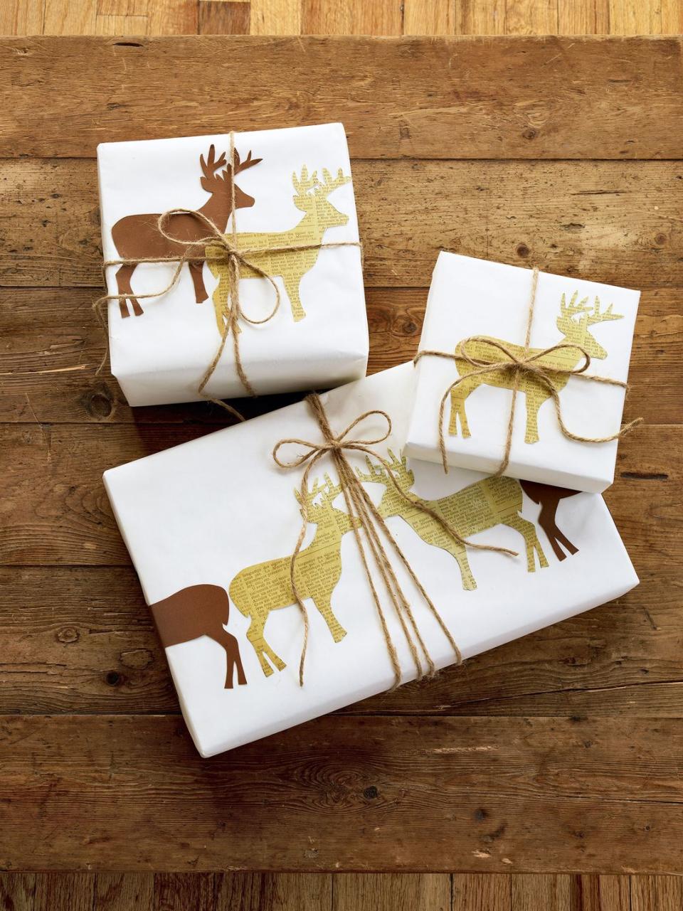 Deer-Silhouette Christmas Wrapping Paper