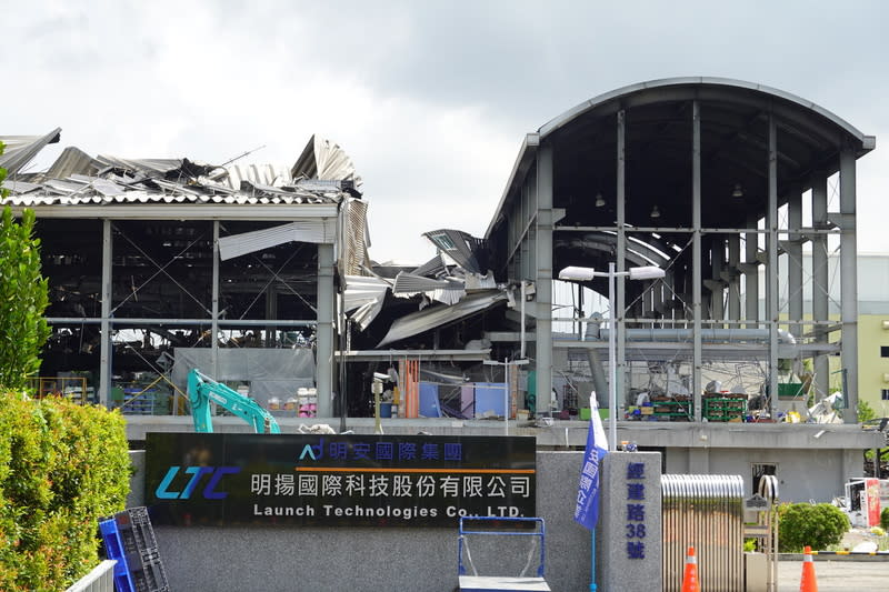 明揚國際屏東工廠22日發生爆炸大火，造成10人死亡、百餘人輕重傷。圖為爆炸現場。（中央社資料照）