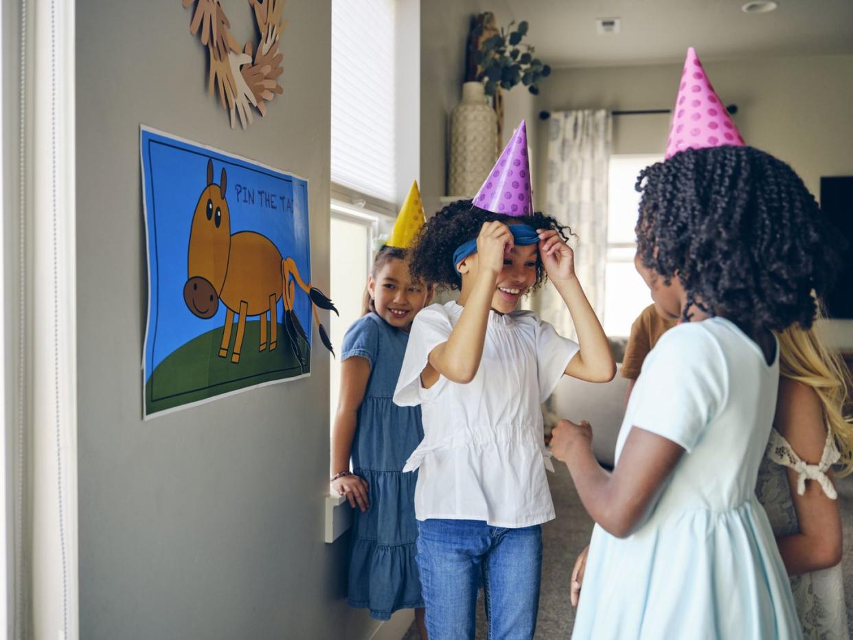 children's birthday party in a home