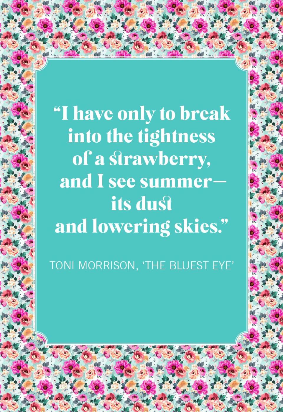 summer quotes toni morrison, 'the bluest eye'