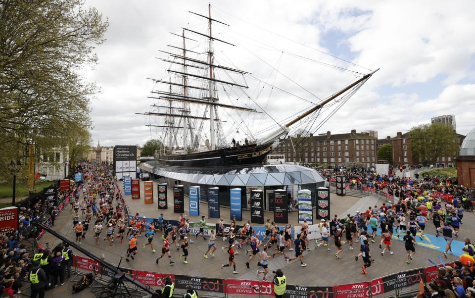 The famous sight of the Cutty Sark