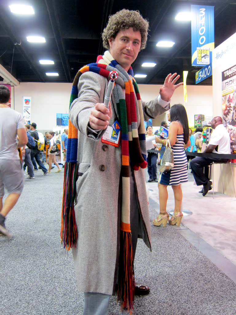 The fourth Doctor branishes his sonic screwdriver - San Diego Comic-Con 2012