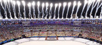 <p>Fireworks explode during the closing ceremony for the 2016 Rio Olympics on August 21, 2016. (REUTERS/Fabrizio Bensch) </p>