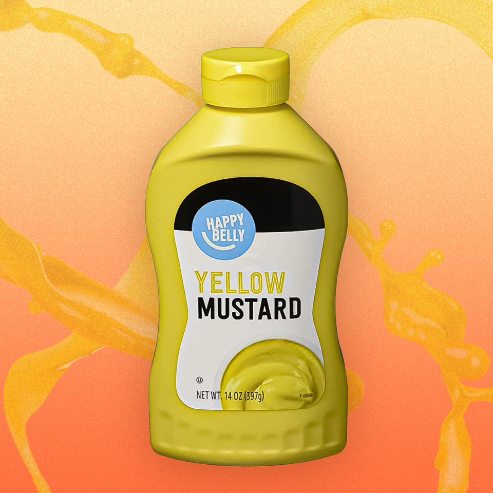 Mustard on fun background (Amazon Brand)