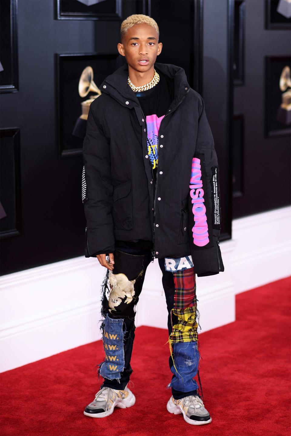 Jaden Smith in a MSFTSRep top and G-Star pants