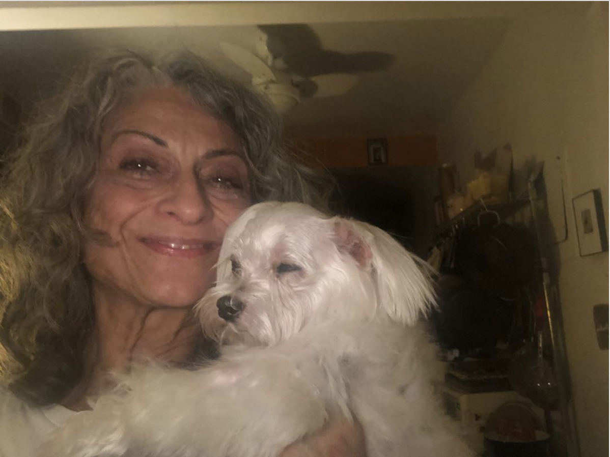 Janis Dardris with one of her dogs. (Instagram/janisdardaris)