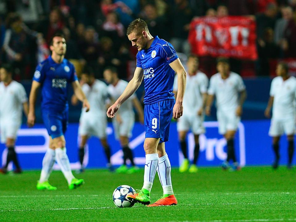 The away goal in Seville masked an otherwise wretched Leicester performance (Getty)