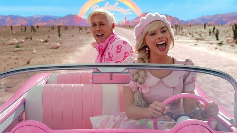 Ryan Gosling y Margot Robbie en Barbie