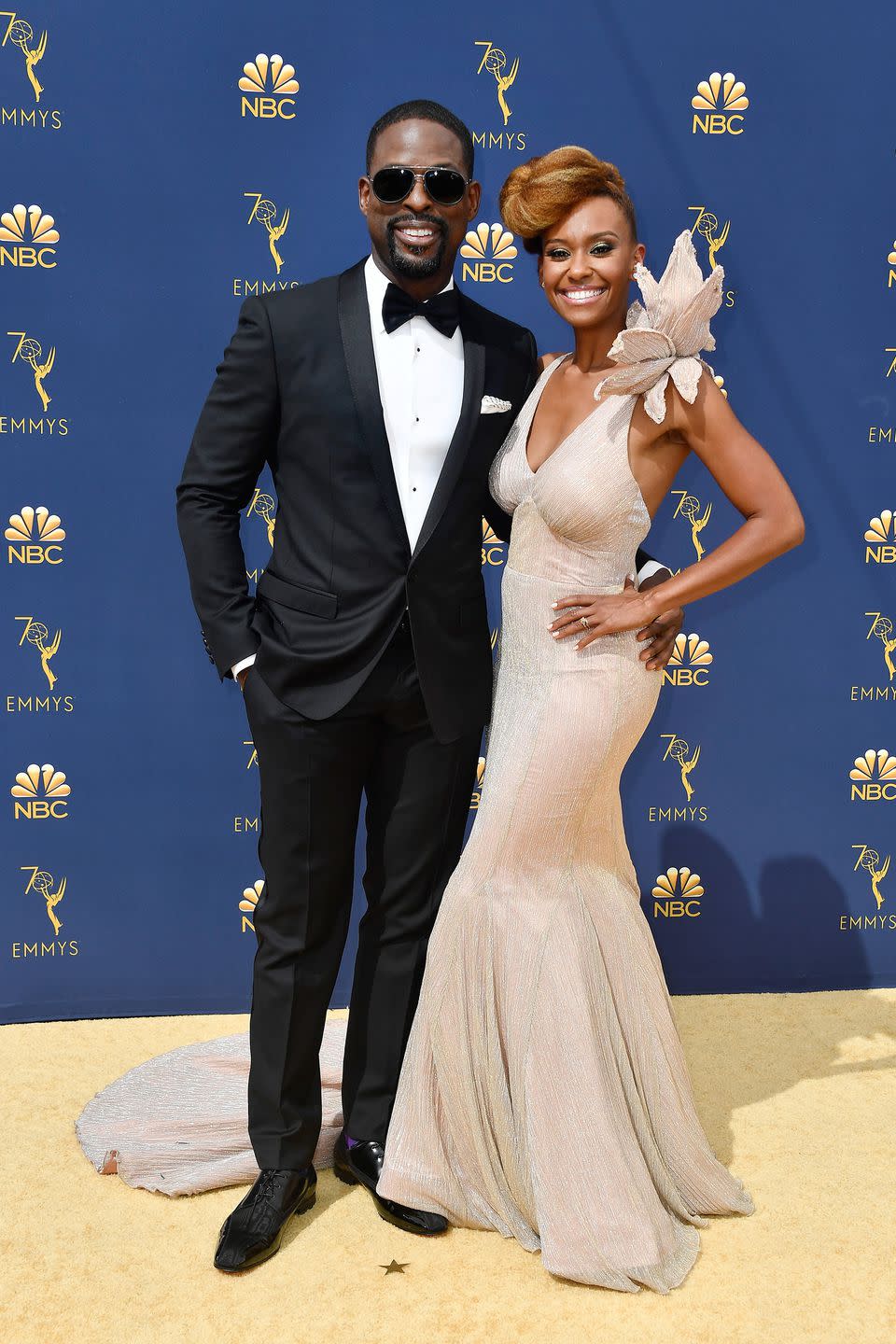 <p>Sterling K. Brown and Ryan Michelle Bathe</p>