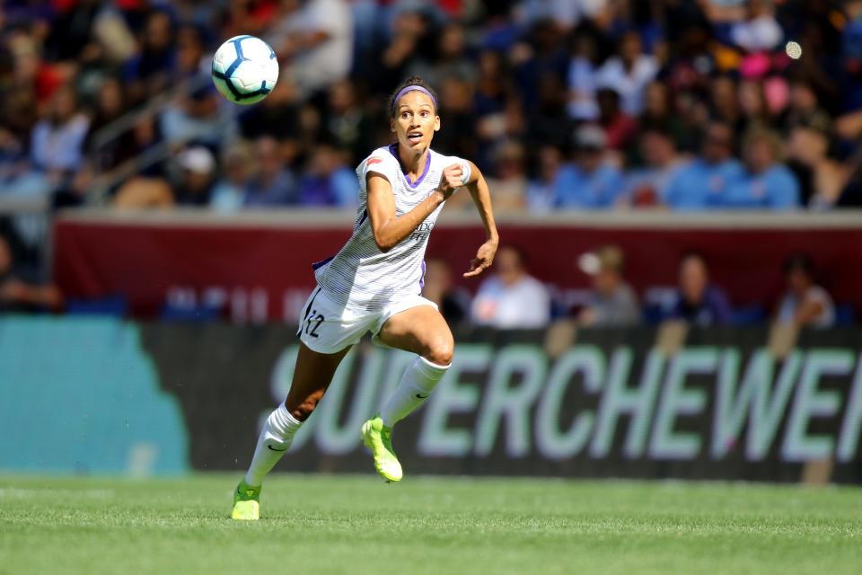 Kristen Edmonds, of the Orlando Pride chases the ball.  Sunday, September 29, 2019