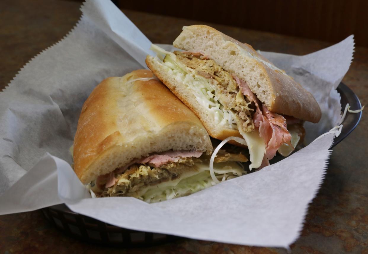 The Cubano sandwich, always a popular order at Georgie's Bakery and Cafe on South Clinton Ave.