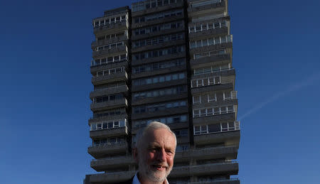 Britain's opposition Labour party leader Jeremy Corbyn arrives at a television studio to appear on the BBC Andrew Marr politics programme during the Labour party Conference in Brighton, Britain, September 24, 2017. REUTERS/Toby Melville