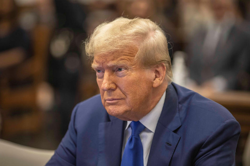 Donald Trump at New York State Supreme Court (Dave Sanders / The New York Times / Bloomberg via Getty Images)