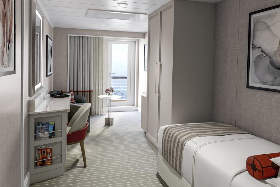 Interior of Solo Veranda Stateroom from Oceania Cruises