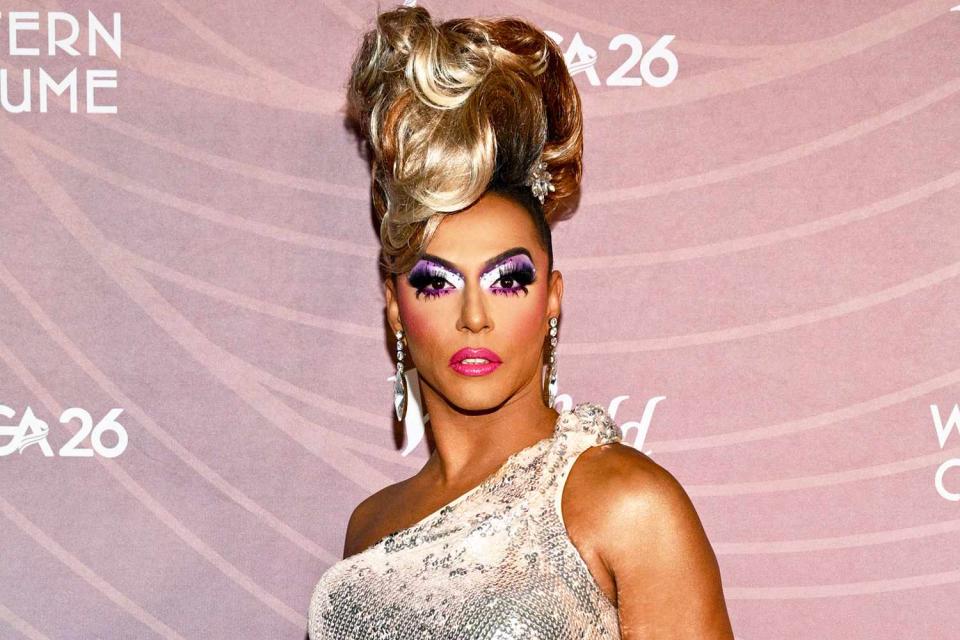 <p>Michael Buckner/Variety/Getty</p> Shangela at the 26th Costume Designers Guild Awards in February 2024.